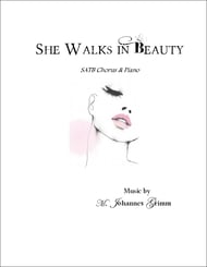 She Walks In Beauty SATB choral sheet music cover Thumbnail
